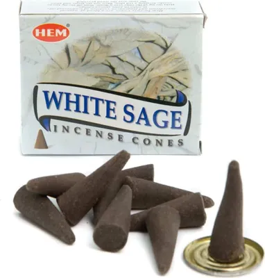 Produktbild von HEM Räucherkegel Weißer Salbei (1 Box)