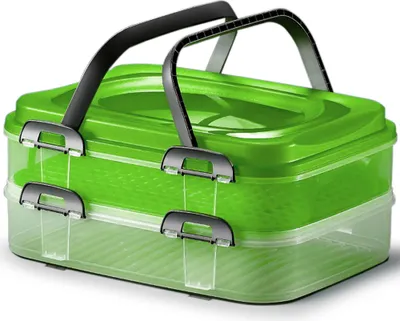 Produktbild von Partycontainer mit Einsatz grün-transparent