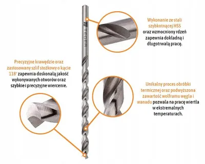 Obrázek produktu pro Vrták na kov, HSS, DIN 338, 4,5 mm