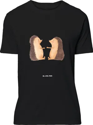 Produktbild von Mr. & Mrs. Panda Größe XL T-Shirt Igel Liebe - Schwarz - Geschenk, Shirt, Hochzeitstag, Tshirt, Freundin, Freund, mit Spruch