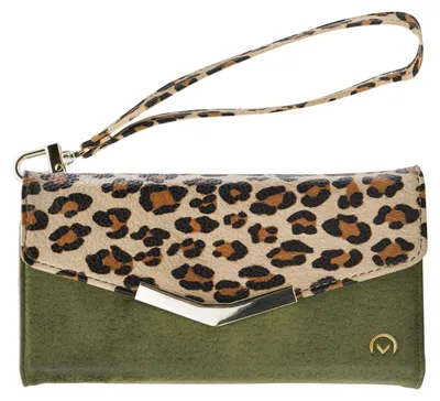 Image de Mobilize Gelly  Étui pour Samsung Galaxy A33, pochette amovible 2-en-1 - Vert léopard