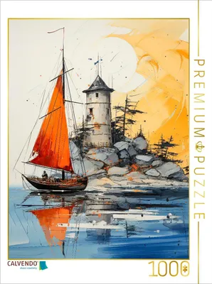 Produktbild von CALVENDO Puzzle Segeln - Sonnenuntergang | 1000 Teile Lege-Größe 64x48cm Foto-Puzzle für glückliche Stunden