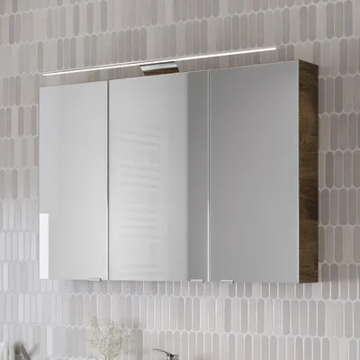 Produktbild von Steinkamp Living 2.0 Spiegelschrank 100 cm mit 3 Türen und LED-Aufsatzleuchte