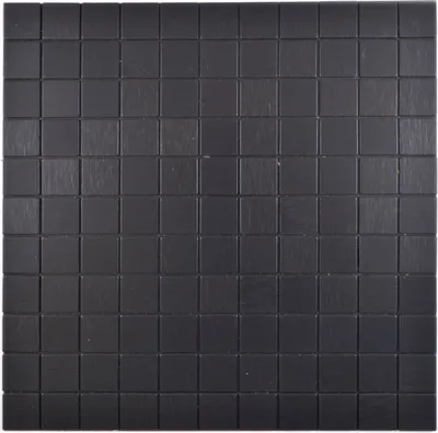 Produktbild von Quadrat Metalloptik Alu schwarz matt gebürstet selbstklebend