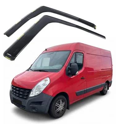 Produktbild von J&J AUTOMOTIVE | Windabweiser Passend Für Opel Movano ab 2010, Heko Regenabweiser, Schwarz, Getönt, Einfache Montage, Befeistigung mit Clips