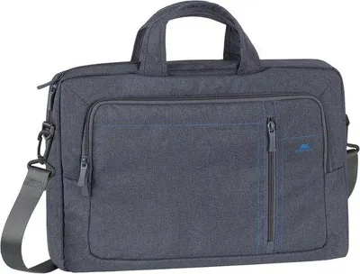 Image de Sacoche imperméable pour ordinateur portable avec housse antichoc, pour ordinateurs portables de 15,6 pouces et tablettes de 10,1 pouces - avec bandoulière - Gris