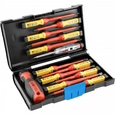 Obrázek produktu pro Sada šroubováků Hogert Technik HT1S997 140 (tester)mm nástrojová ocel
