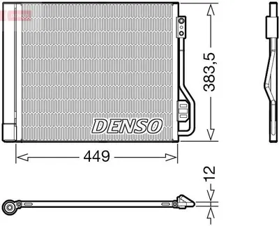 Produktbild von DENSO DCN16002 Kondensator Klimaanlage Klimakondensator für SMART FORTWO Coupe (451) +Trockner