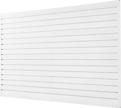 Produktbild von 8 x 4 ft Lamellenwandverkleidung PVC weiße Garagen-Lamellenwand mit Zubehör