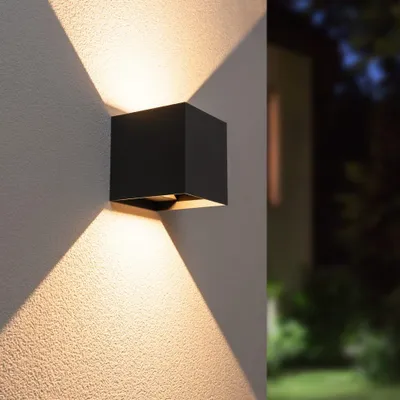 Image de HOFTRONIC - Applique murale LED 20W 1850 lm 3000K IP65 Noir Up & Down