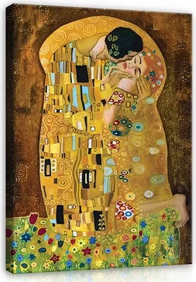 Produktbild von Leinwandbild Gustav Klimt 120x80 cm XXL Modern Canvas Bilder Leinwandbilder Schlafzimmer Wohnzimmer Wandbilder Kunstdruck Wand Bild auf Leinwand Aufhängefertig