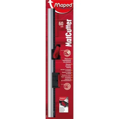 Productafbeelding van Passpartout-set MatCutter 60 cm, zilver/zwart, in blisterverpakking