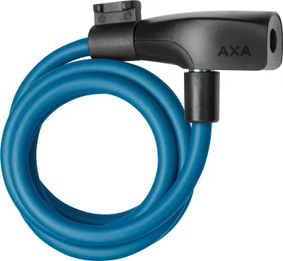 Produktbild von AXA 5011670, Kabelschloss, Schwarz, Blau, Stahl, Schlüssel, 1200 mm, 8 mm