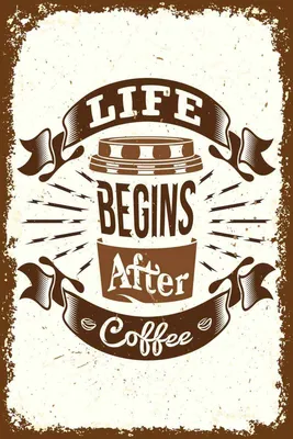 Produktbild von vianmo Holzschild 30x20 cm Life begins after Coffee