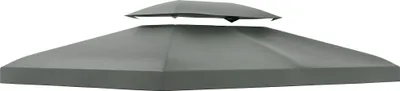 Produktbild von Ersatzdach für Metallpavillon 3x4m wasserabweisend Pavillondach für Gartenpavillon Partyzelt Gartenzelt Polyester Dunkelgrau