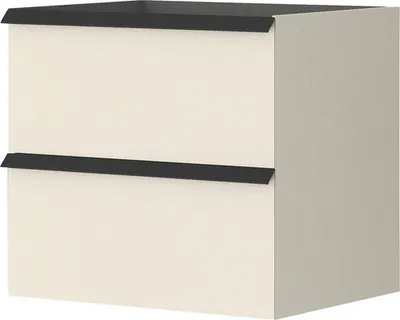 Produktbild von Baden Haus Waschtischunterschrank Qube BxHxT 60 x 55 x 46 cm gebürstet sandweiß 55055