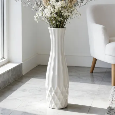 Obrázok produktu pre Omgoods – Keramická váza výšky 60 cm, ideálna na minimalistickú dekoráciu