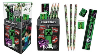 Productafbeelding van Minecraft schrijfsset, 7-delig met etui, model MC00072, artikelnummer 97266