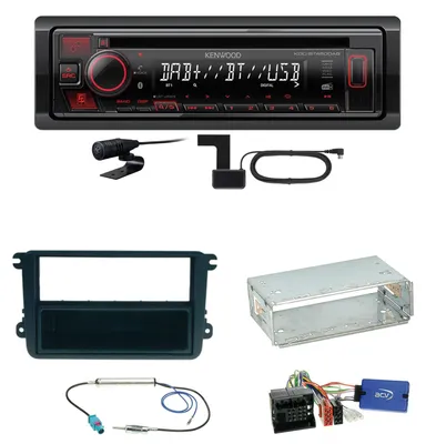 Produktbild von Kenwood KDC-BT450DAB Bluetooth DAB Einbauset für Golf 5 6 Passat 3C CC B7 Touran