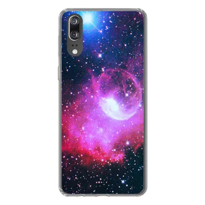 Produktbild von MuchoWow® Handyhülle Schutzhülle Hülle für Huawei P20 Universum - Planeten - Rosa - Jungen - Mädchen - Kinder Silikon Softcase Handy Hülle - Hardcover