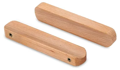 Produktbild von 6 Stück Holzgriffe für Möbel, Holzgriffe mit Schrauben, Schrankgriffe, Lochabstand 96 mm
