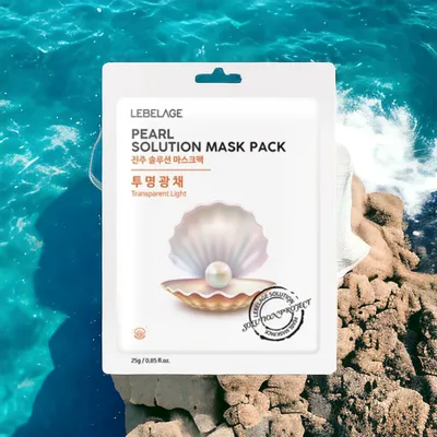 Obrázek produktu pro LEBELAGE - Pearl Solution Mask Pack - Rozjasňující plátýnková maska s extraktem z perel - 25 g
