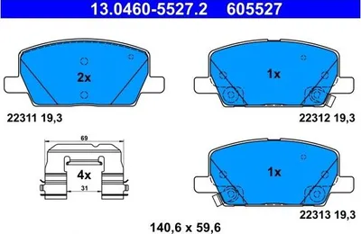 Image de Plaquettes De Frein Opel Avant Mokka 1,4-1,8 12-