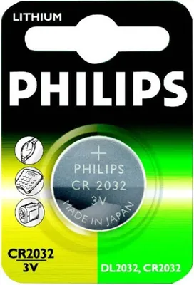 Produktbild von Philips Minicells Akku CR2032/01B, Einwegbatterie, CR2032, Lithium, 3 V, 1 Stück(e), 10 Jahr(e)