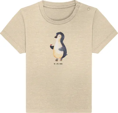 Produktbild von Mr. & Mrs. Panda  T-Shirt Pinguin Marienkäfer 12. - 18. Monat - Natural Raw - Geschenk, Wunder, Kleine, Babyshirt, Kleinkind Shirt, Lebensfreude, Öko Baby, Aufmerksam