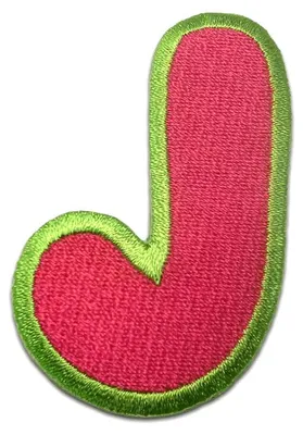 Produktbild von Buchstabe J - 6.2x4cm: Alphabet Buchstaben Einzeln Auswählbar - Aufnäher, Bügelbild, Aufbügler, Applikationen, Patches, Flicken, Zum Aufbügeln