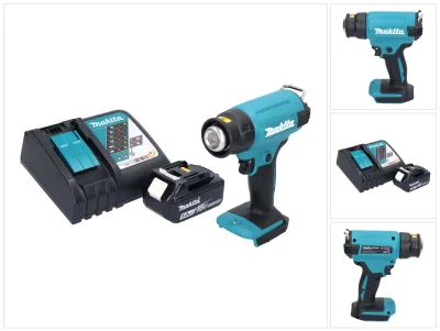 Produktbild von Makita DHG 180 RT1 Akku Heißluftgebläse 18 V 550 °C + 1x Akku 5,0 Ah + Ladegerät