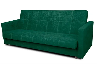 Produktbild von Schlafsofa mit Armlehnen und Karo-Steppung, Grün, Suedine 76