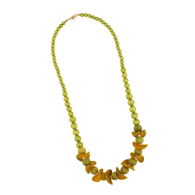 Produktbild von Kette olivgrün-gold-farbig