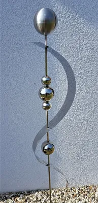 Produktbild von Skulptur Merkur matt gebürstet Edelstahl 150 cm Beetstecker Gartenstecker