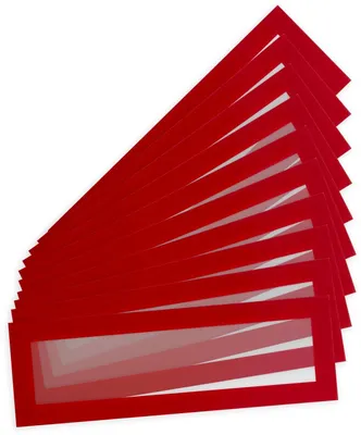 Produktbild von Info-Rahmen Magneto Solo Pro Überschrift 75x230mm VE=10 Stück rot