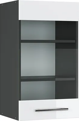Produktbild von Küchenglasschrank Vicco Fame-Line Weiß Hochglanz 40 cm, Model 35541
