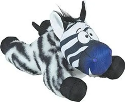 Image de Jouet pour chien FRIENDS CALEB ZEBRA S peluche noir et blanc Zolux