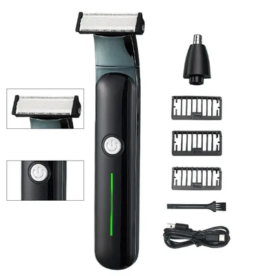 Produktbild von Elektrischer Haartrimmer 2-in-1 für Männer & Frauen – Wiederaufladbarer Rasierer & Nasenhaarschneider, wasserdicht, präzise & hautschonend