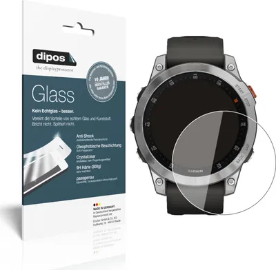 Produktbild von 2x Schutzfolie für Garmin Epix Gen 2 - Anti-Shock 9H Folie dipos Glass Kunststoffglas