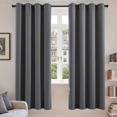 Immagine prodotto di Tende oscuranti, 200 x 140 cm, 2 pezzi, color grigio scuro, per soggiorno