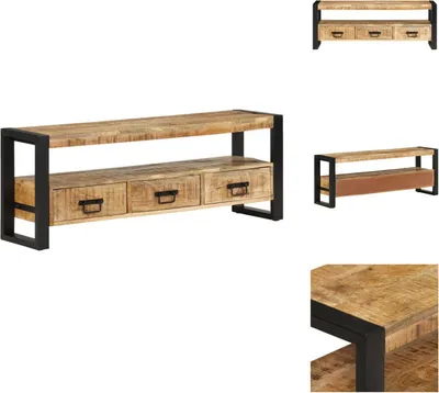 Produktbild von vidaXL TV-Schrank 120x30x45 cm Massivholz Mango - TV-Möbel