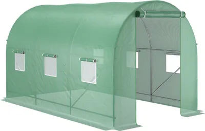 Obrázek produktu pro Fortuna Lai fóliový skleník skleník na rajčata fóliový tunel pařník s oknem zelený 350 x 200 x 200 cm