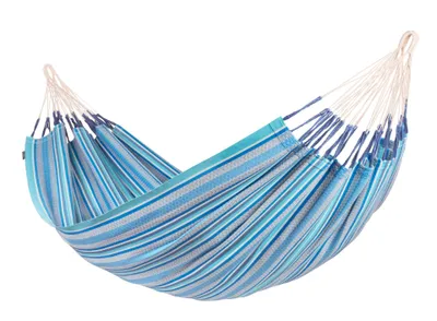 Produktbild von La Siesta Hängematte MODESTA azure blau aus Baumwolle Doppelhängematte