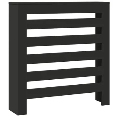 Obrázek produktu pro Kryt na radiátor černý 78 x 20 x 82 cm kompozitní dřevo
