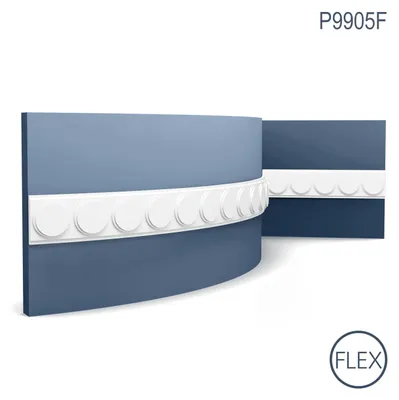 Obrázek produktu pro Orac Decor P9905F, lišta na stěnu, dekorativní lišta, flexibilní, 2 metry