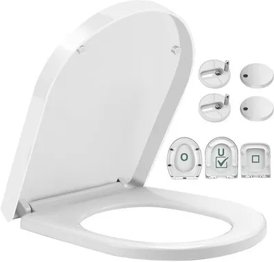 Produktbild von Toiletdeksel D-form softclose antibakteriell