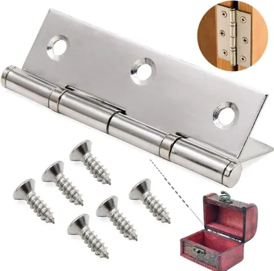 Immagine prodotto di Cerniere pieghevoli - acciaio inox - 12 pezzi