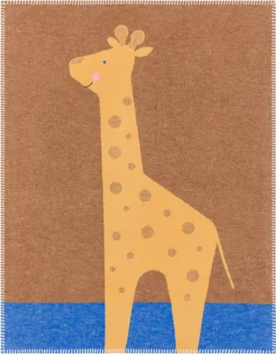 Produktbild von David Fussenegger Babydecke Lili mit Stick 'Giraffe' 70 x 90 cm Braun