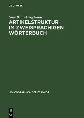 Produktbild von Artikelstruktur im zweisprachigen Wörterbuch