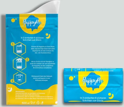 Produktbild von 10x HappyPee Unisex Notfall WC für unterwegs Reise Taschen Toilette Auto | Frauen Männer Kinder Einweg Pinkelbeutel Urinbeutel Outdoor Camping